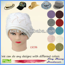 2013 Sombrero 100% del algodón de la boina de las mujeres del sombrero de la manera del sombrero del algodón de la manera, LSC06